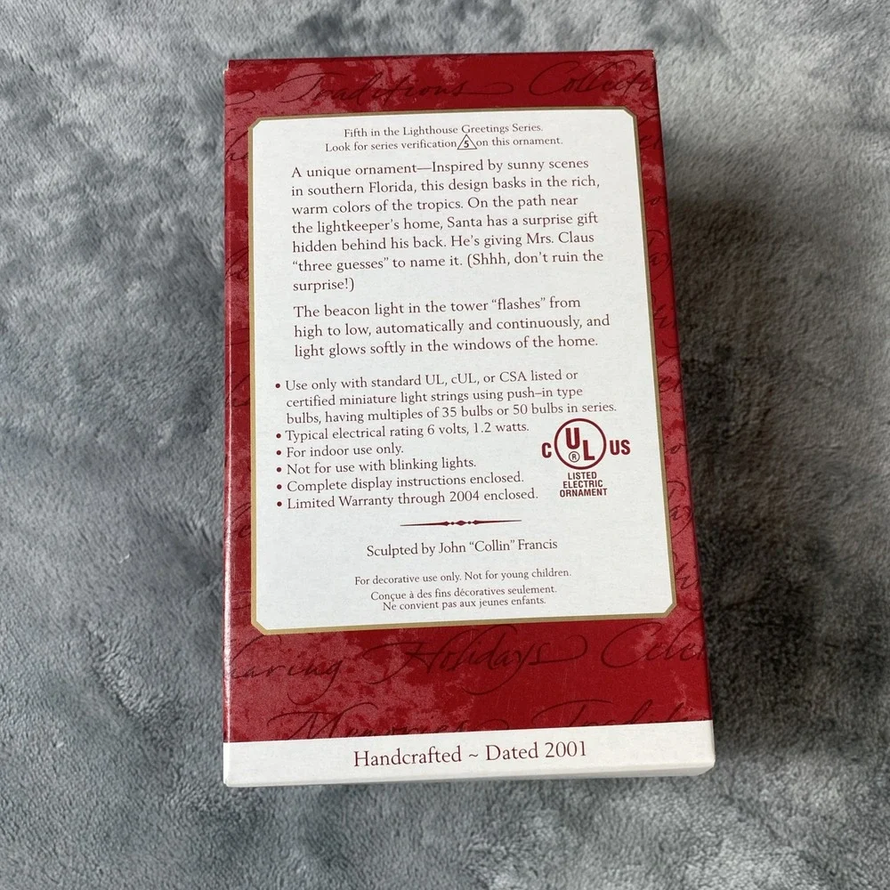 Hallmark Keepsake Magic Ornament Lighthouse Greetings 5th In The Series2001 Aa10